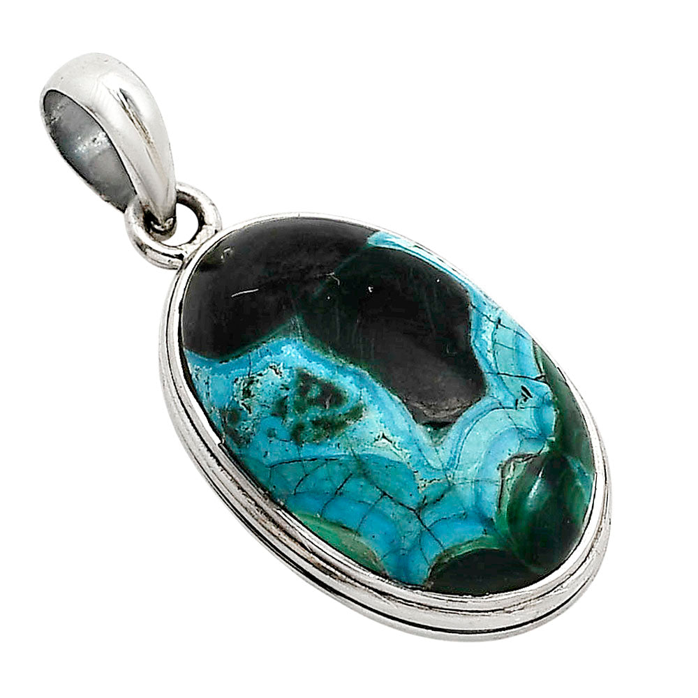 Azurite In Malachite Pendant P-1124 SDP158616