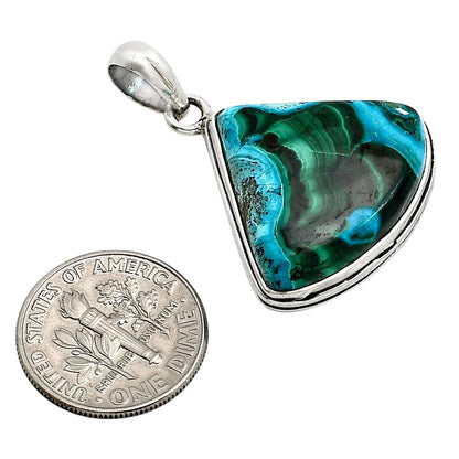 Azurite In Malachite Pendant P-1124 SDP158617