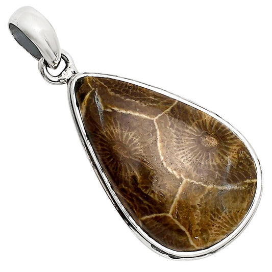 Flower Fossil Coral Pendant P-1124 SDP158632