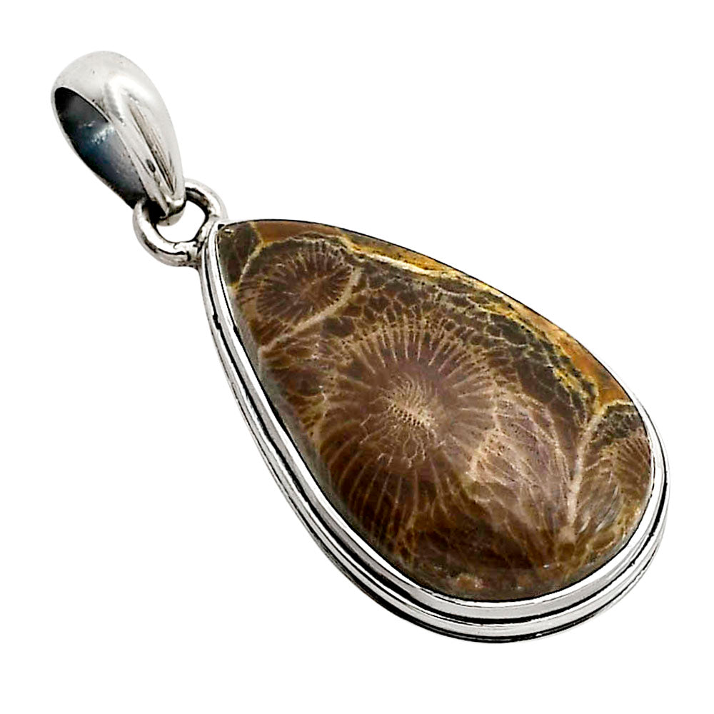 Flower Fossil Coral Pendant P-1124 SDP158633