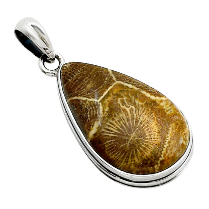 Flower Fossil Coral Pendant P-1124 SDP158634