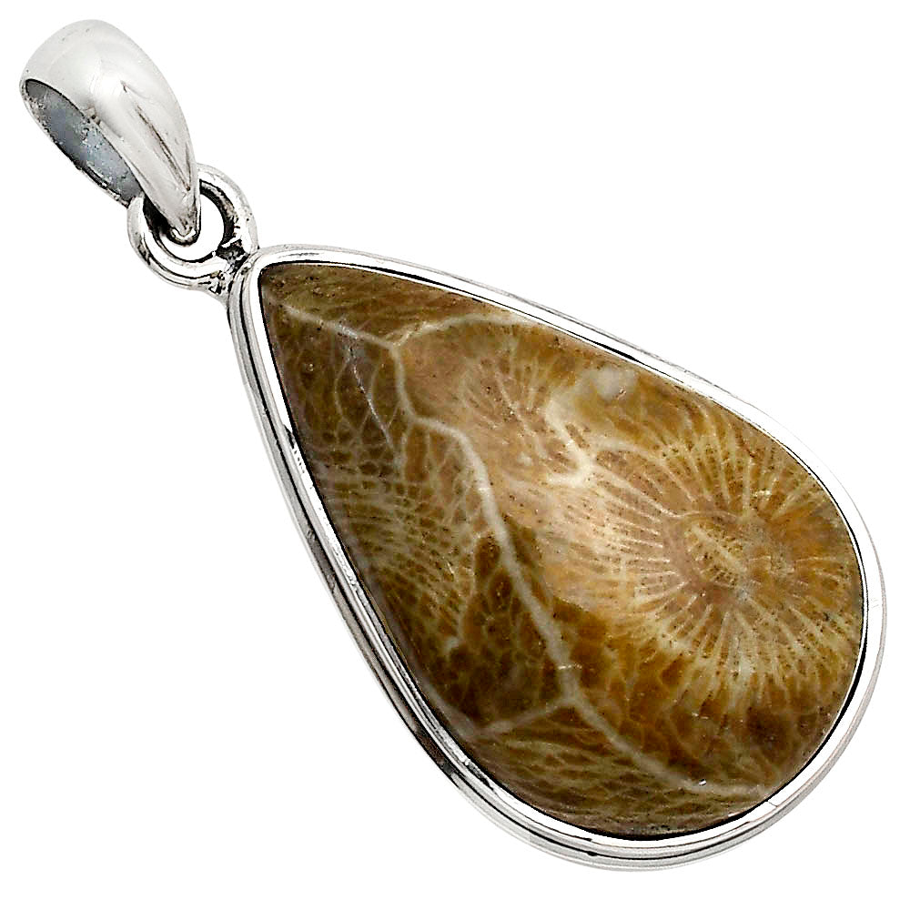 Flower Fossil Coral Pendant P-1124 SDP158636