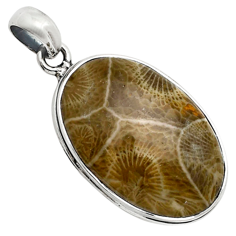 Flower Fossil Coral Pendant P-1124 SDP158637