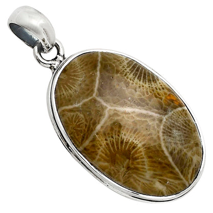 Flower Fossil Coral Pendant P-1124 SDP158637