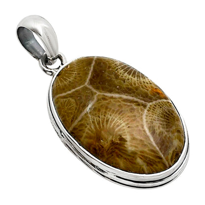 Flower Fossil Coral Pendant P-1124 SDP158637