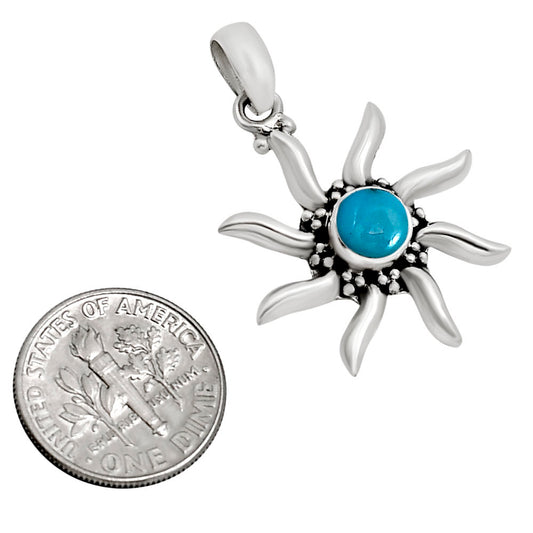Sun - Sleeping Beauty Turquoise Pendant P-1263 SDP158678