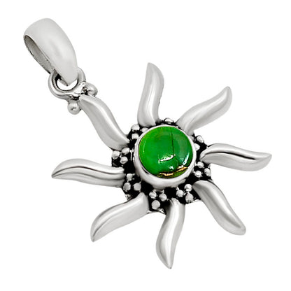 Sun - Green Mohave Turquoise Pendant P-1263 SDP158690