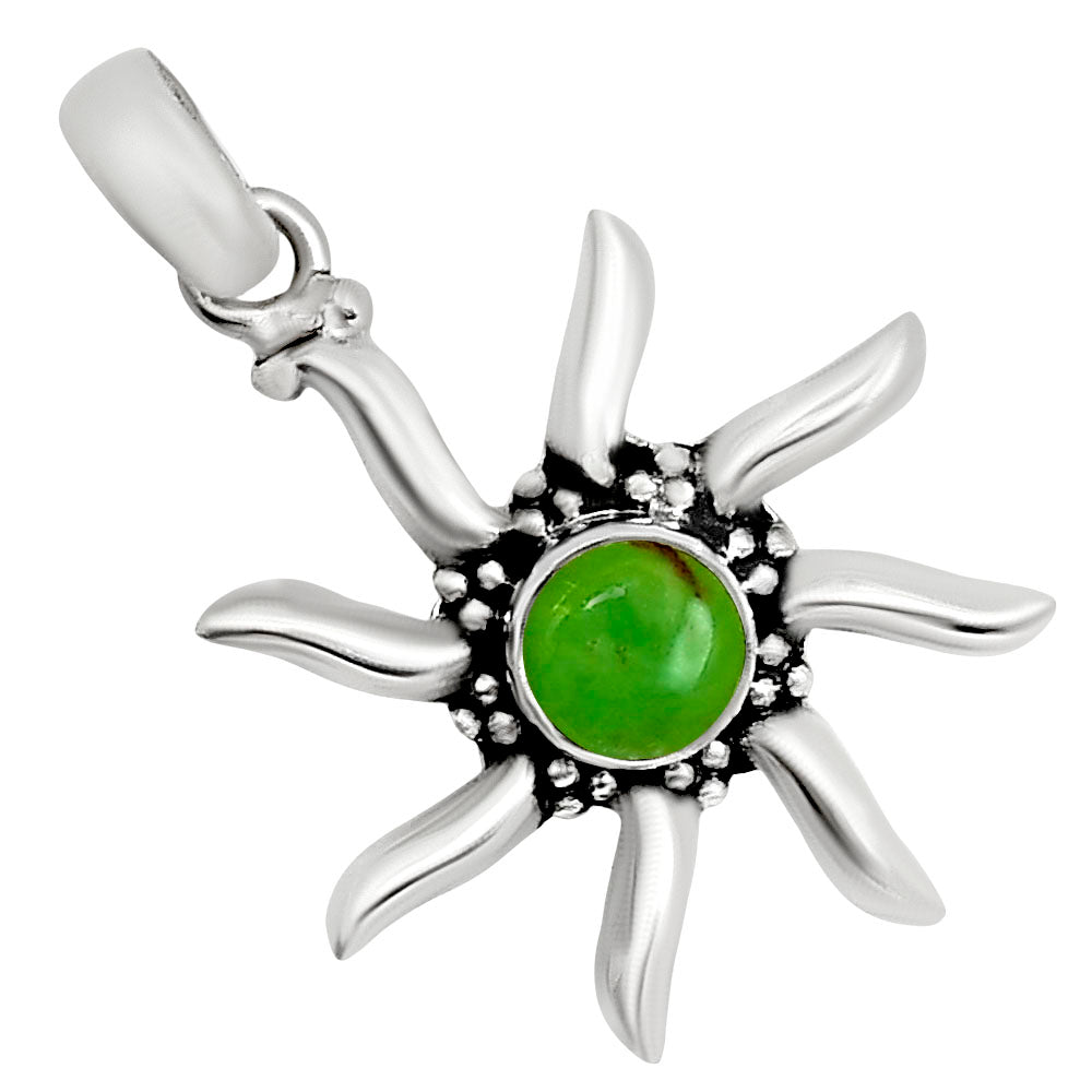Sun - Green Mohave Turquoise Pendant P-1263 SDP158693