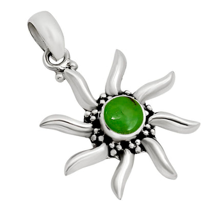 Sun - Green Mohave Turquoise Pendant P-1263 SDP158693