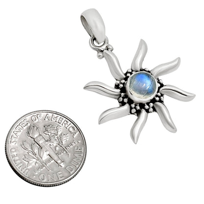 Sun - Rainbow Moonstone Pendant P-1263 SDP158706