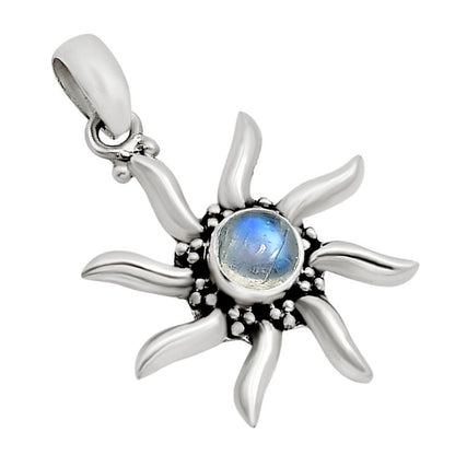 Sun - Rainbow Moonstone Pendant P-1263 SDP158706