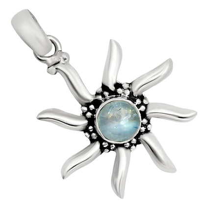 Sun - Rainbow Moonstone Pendant P-1263 SDP158708