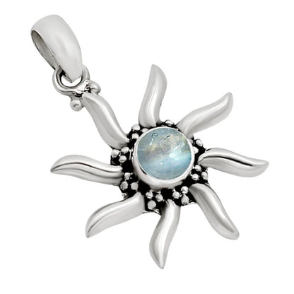 Sun - Rainbow Moonstone Pendant P-1263 SDP158708