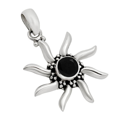 Sun - Black Onyx Pendant P-1263 SDP158713