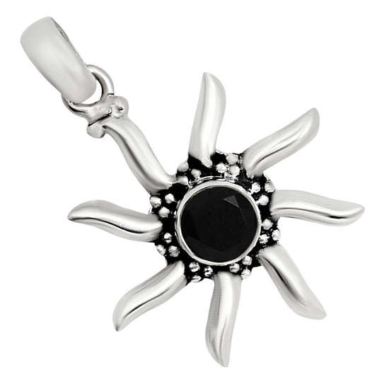 Sun - Black Onyx Pendant P-1263 SDP158714