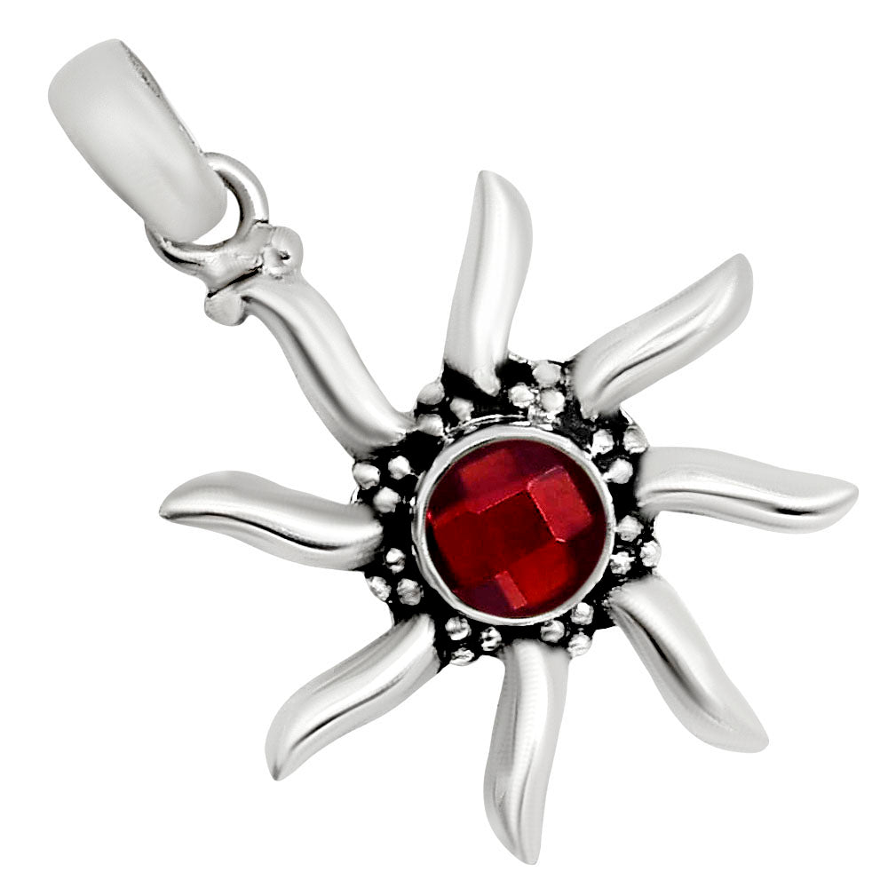 Sun - Hessonite Garnet Checker Pendant P-1263 SDP158716