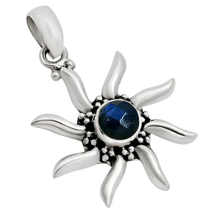 Sun - Blue Labradorite Checker Pendant P-1263 SDP158741