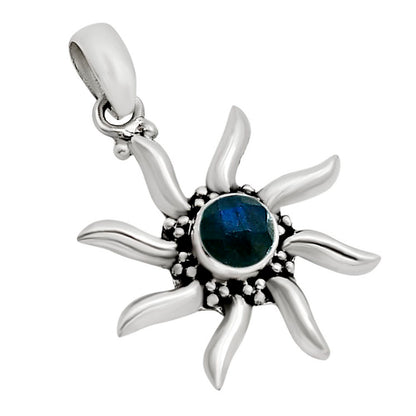 Sun - Blue Labradorite Checker Pendant P-1263 SDP158743