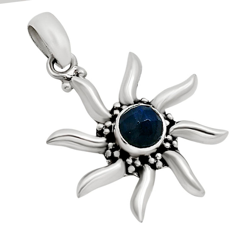 Sun - Blue Labradorite Checker Pendant P-1263 SDP158746