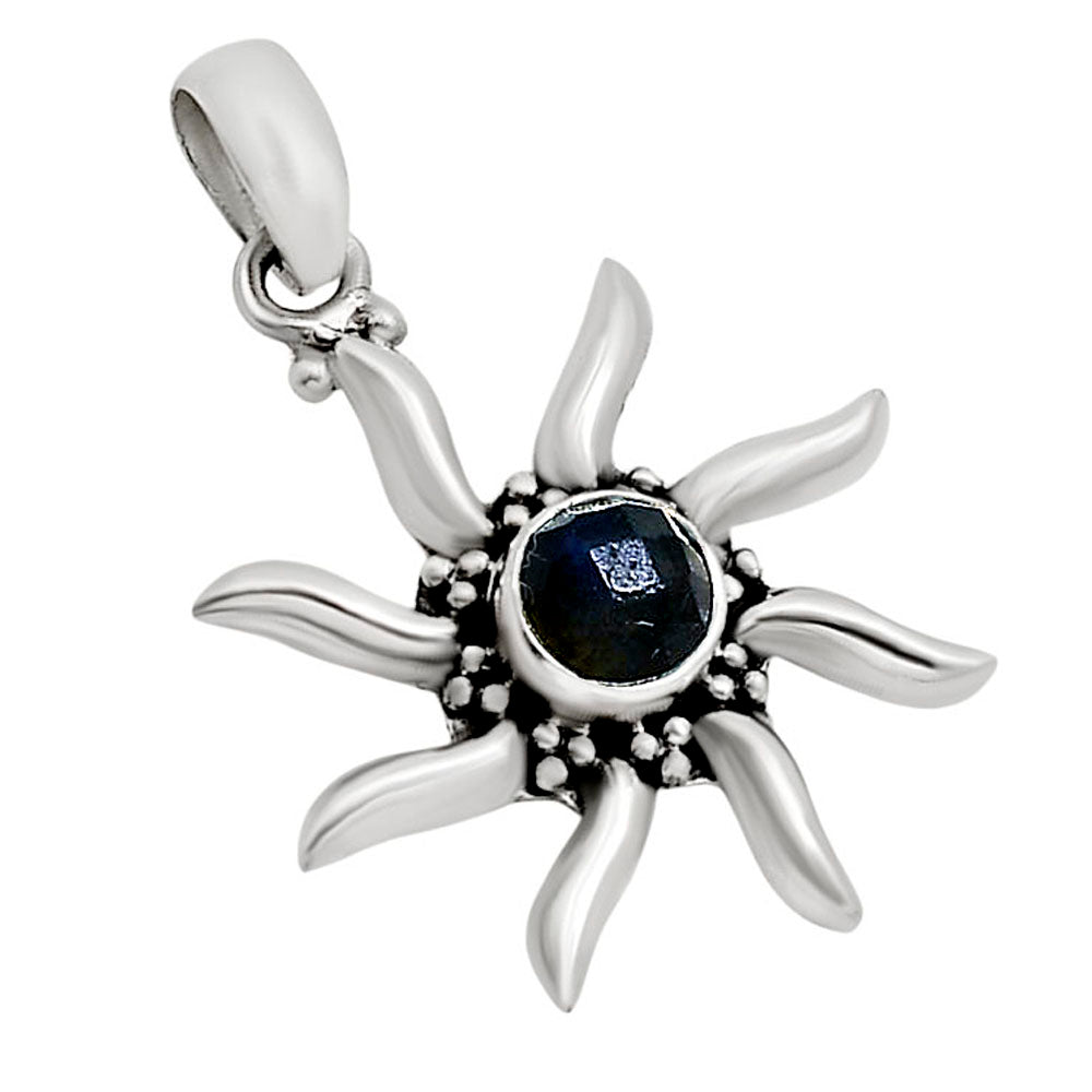 Sun - Blue Labradorite Checker Pendant P-1263 SDP158747