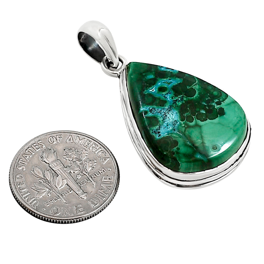 Azurite In Malachite Pendant P-1124 SDP158750