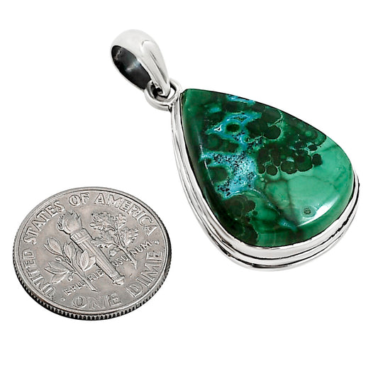 Azurite In Malachite Pendant P-1124 SDP158750