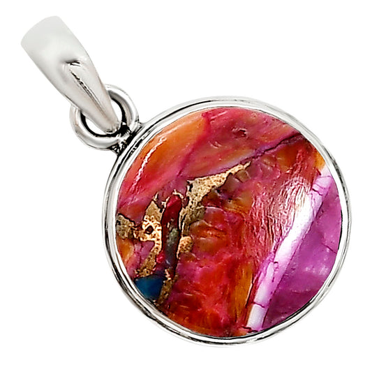 Kingman Orange Dahlia Turquoise Pendant P-1124 SDP158763