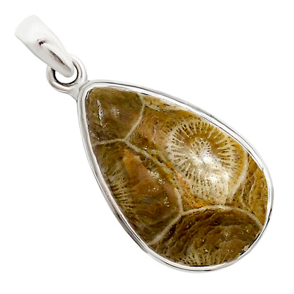 Flower Fossil Coral Pendant P-1124 SDP158764
