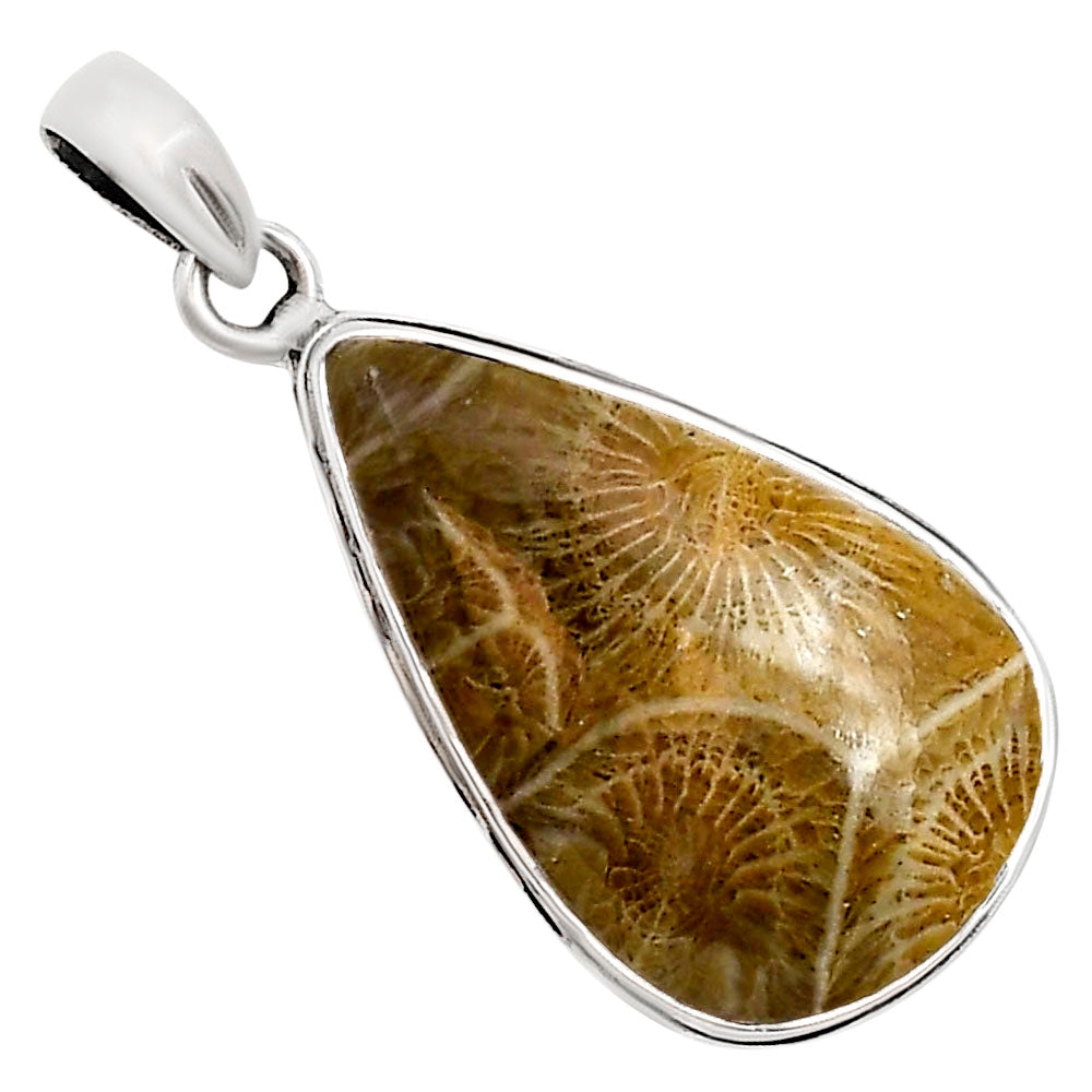 Flower Fossil Coral Pendant P-1124 SDP158765
