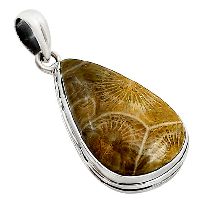 Flower Fossil Coral Pendant P-1124 SDP158765