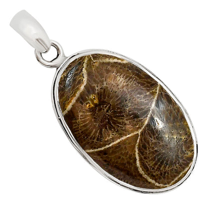 Flower Fossil Coral Pendant P-1124 SDP158766