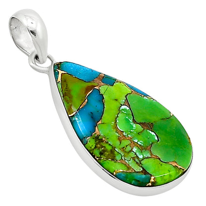 Blue Turquoise In Green Mohave Pendant P-1001 SDP158796