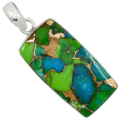 Blue Turquoise In Green Mohave Pendant P-1001 SDP158800