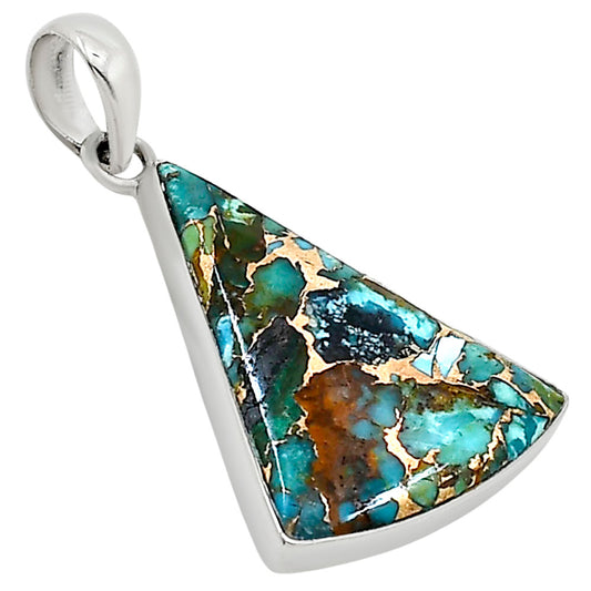Kingman Copper Teal Turquoise Pendant P-1001 SDP158808
