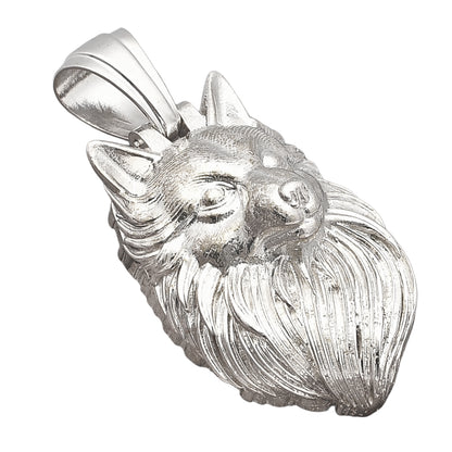 925 Sterling Silver Wolf Head Pendant Bold & Powerful Men’s Jewelry SDP158852