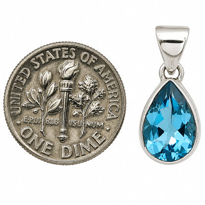 Swiss Blue Topaz Pendant P-1124 SDP158861