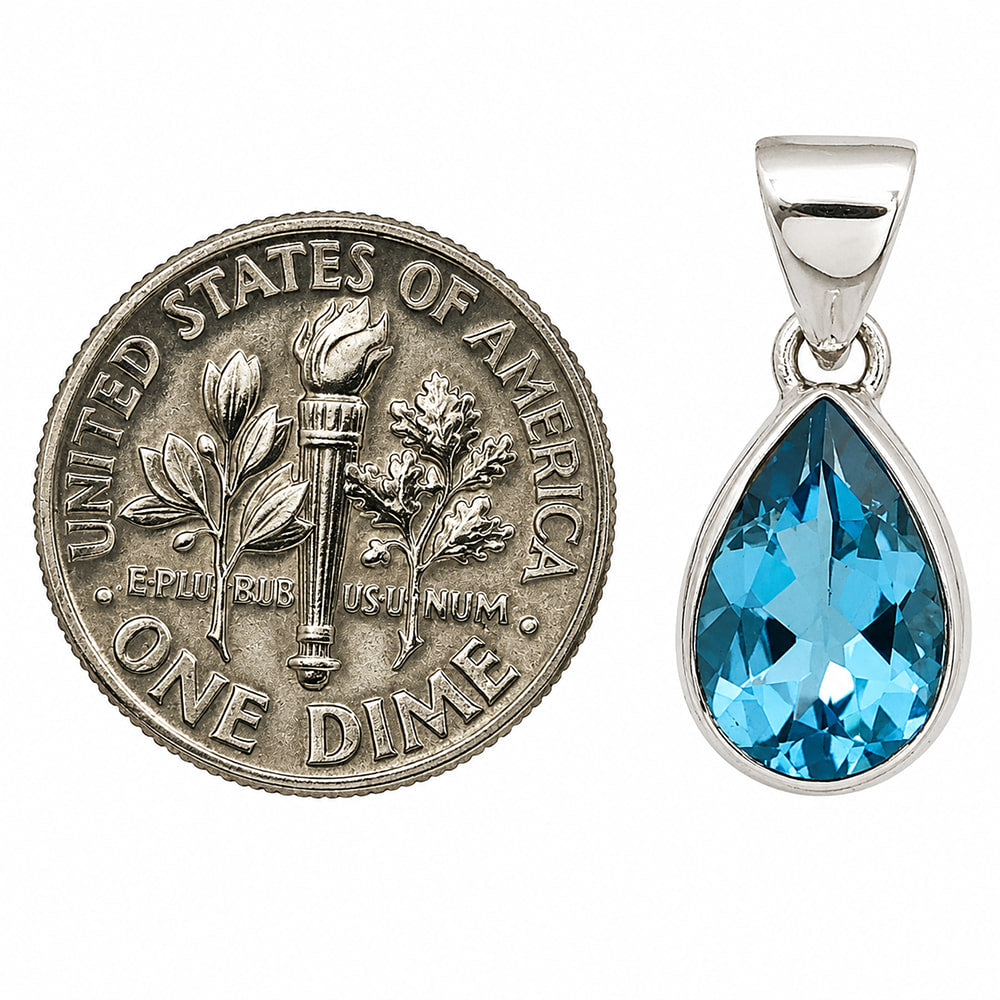 Swiss Blue Topaz Pendant P-1124 SDP158862