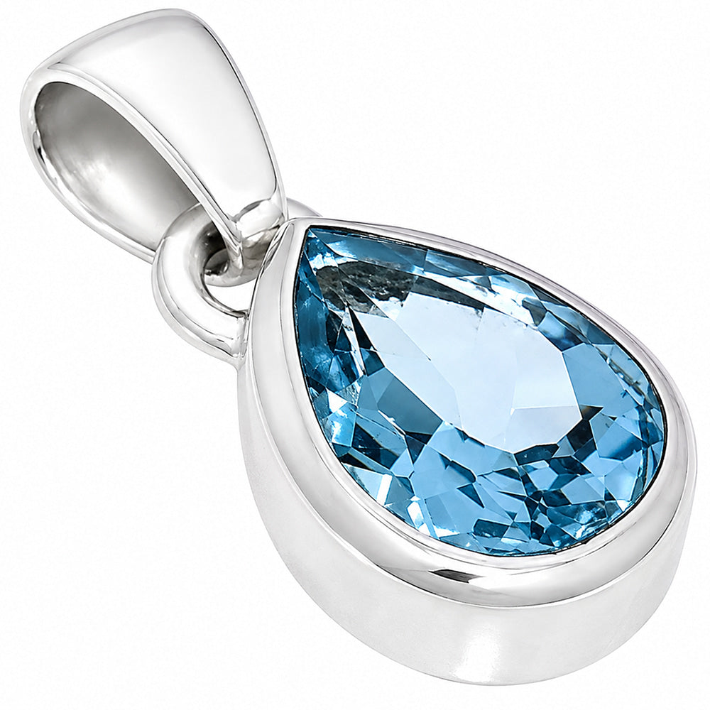 Swiss Blue Topaz Pendant P-1002 SDP158949