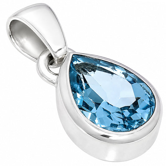 Swiss Blue Topaz Pendant P-1002 SDP158951