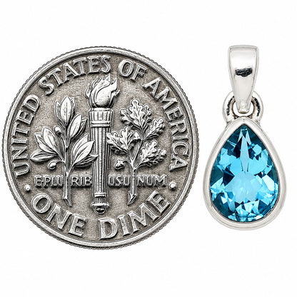 Swiss Blue Topaz Pendant P-1002 SDP158952