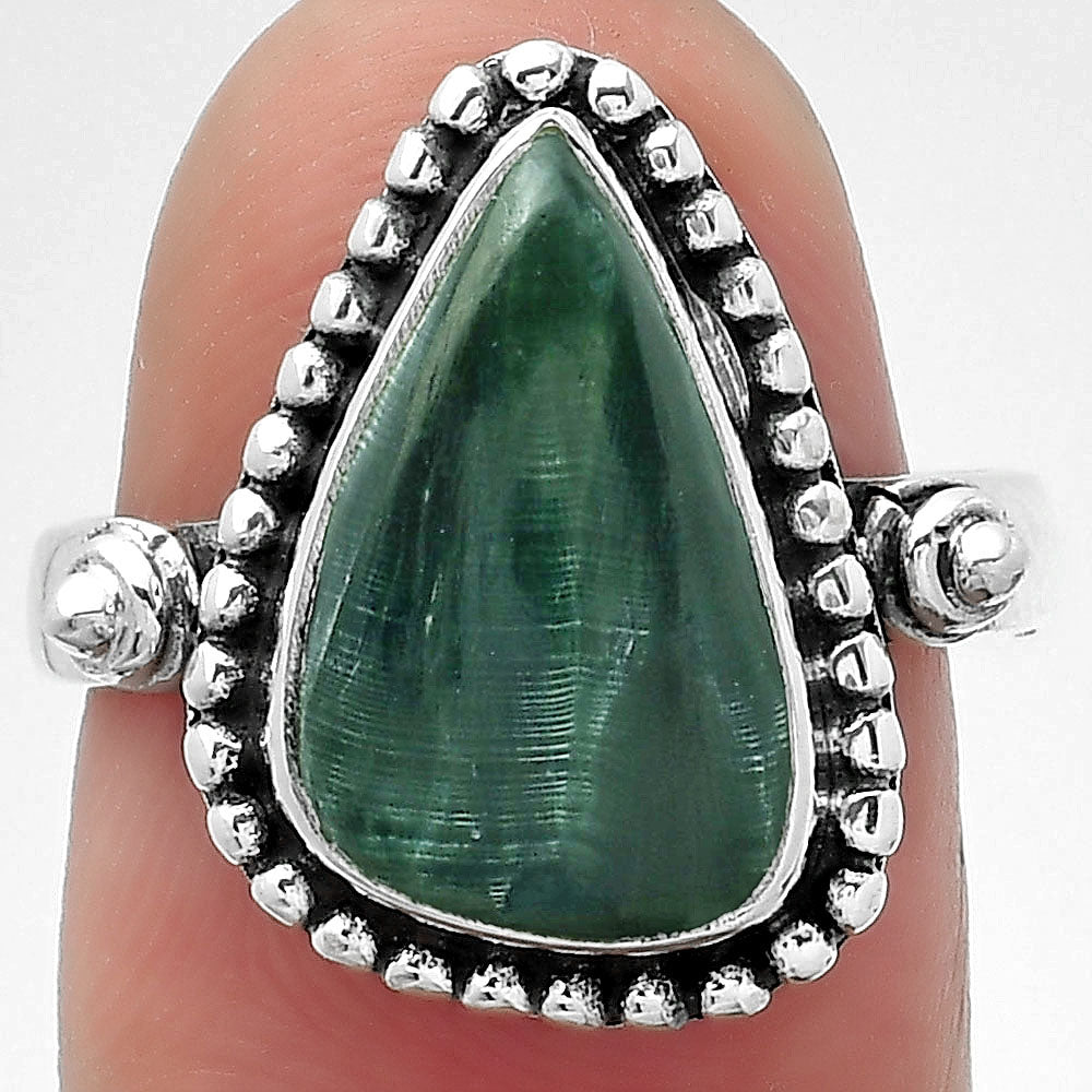 Natural Russian Seraphinite Ring size-7 R-1071 SDR150720
