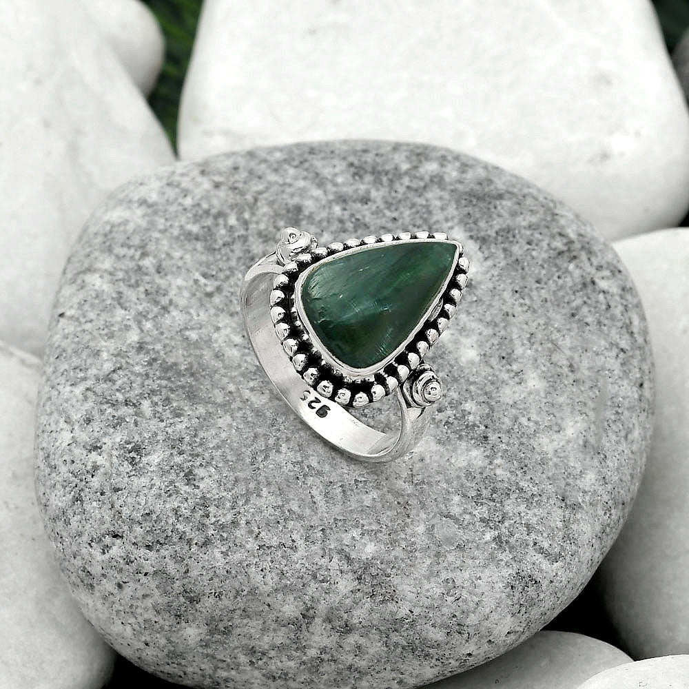 Natural Russian Seraphinite Ring size-7 R-1071 SDR150720