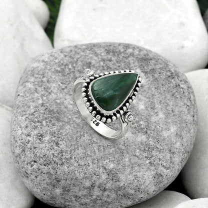 Natural Russian Seraphinite Ring size-7 R-1071 SDR150720