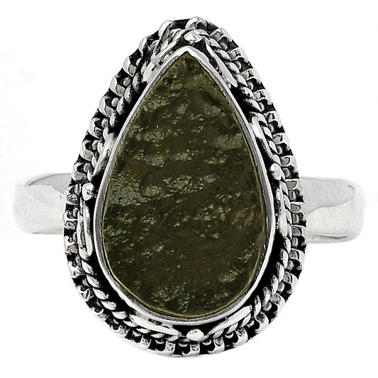 Natural Tektite Rough - Greek Ring size-7.5 R-1279 SDR151073