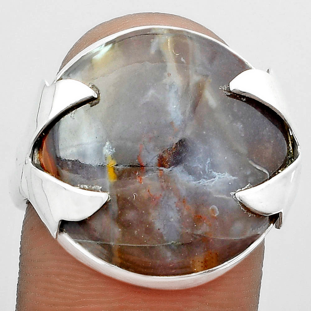 Natural Purple Cow Jasper Ring size-8.5 R-1354 SDR151621