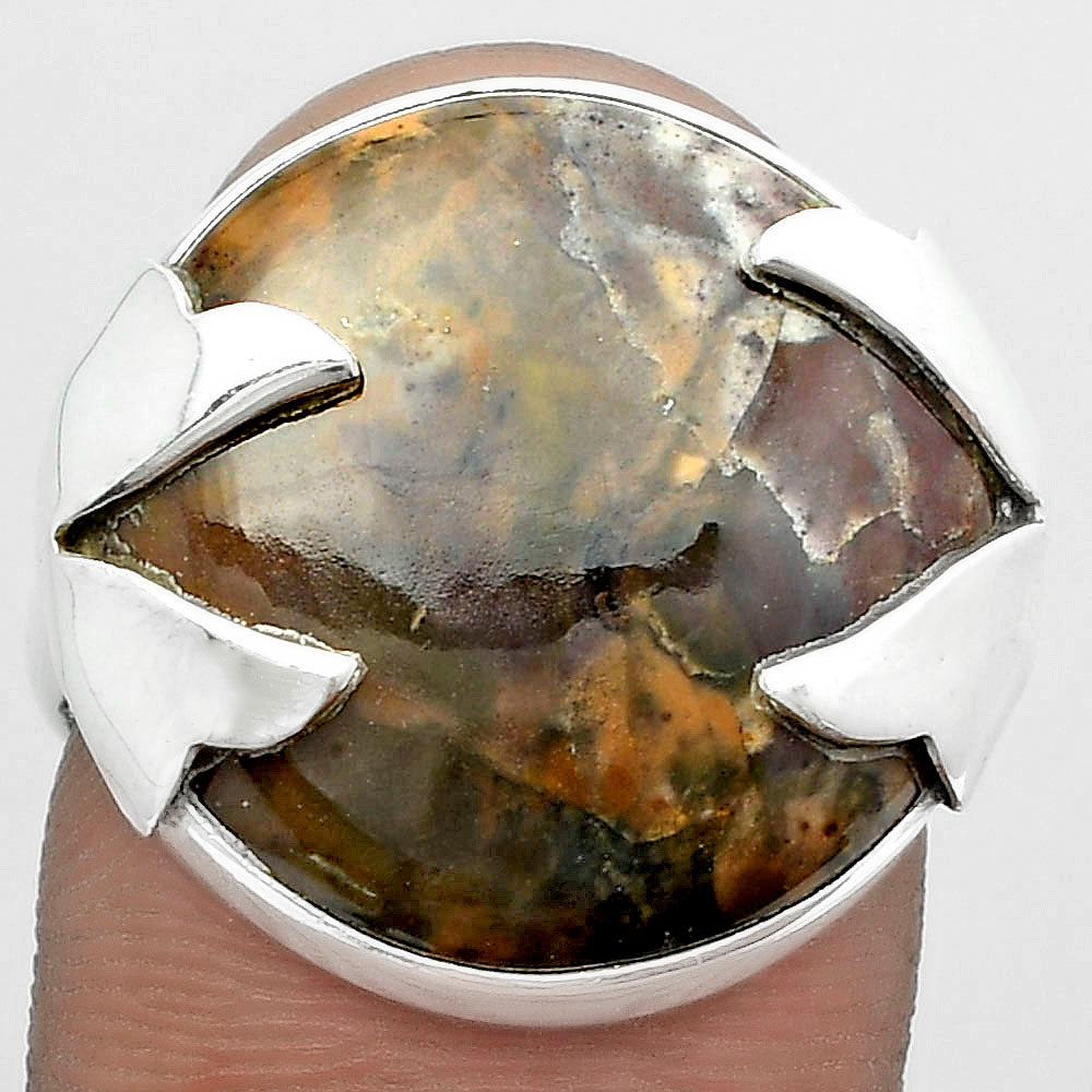 Natural Purple Cow Jasper Ring size-7.5 R-1354 SDR151644