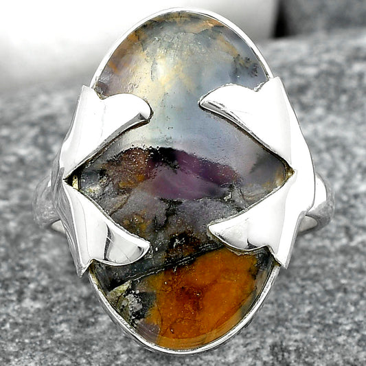 Natural Purple Cow Jasper Ring size-8 R-1354 SDR151648