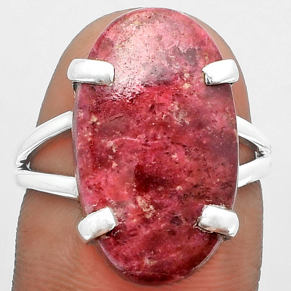 Natural Pink Thulite - Norway Ring size-7.5 R-1089 SDR151680