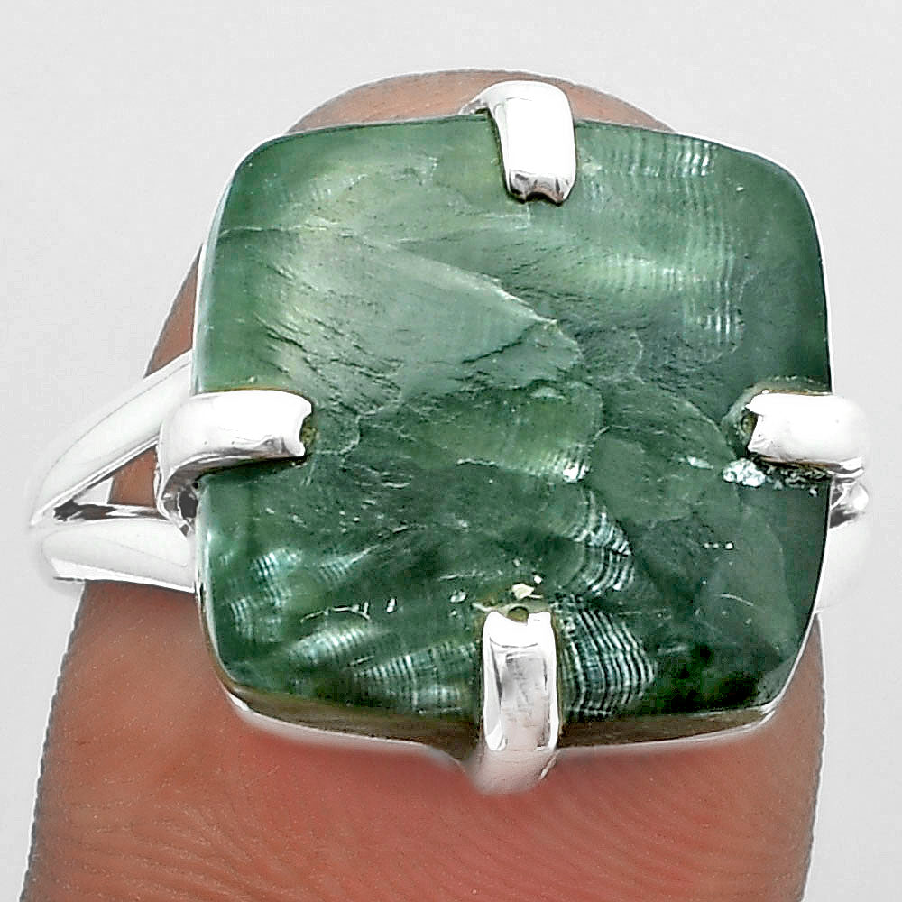Natural Russian Seraphinite Ring size-8 R-1089 SDR151683