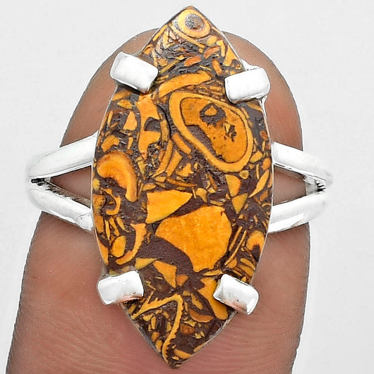 Coquina Fossil Jasper - India Ring size-7.5 R-1089 SDR151685